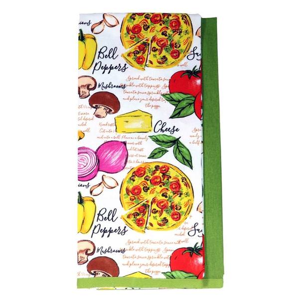 28" x 18" Pizza Dish Towel (Set of 2)